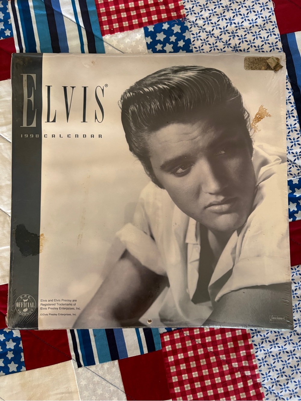 PELVIS Black and White Elvis 1998 Calendar